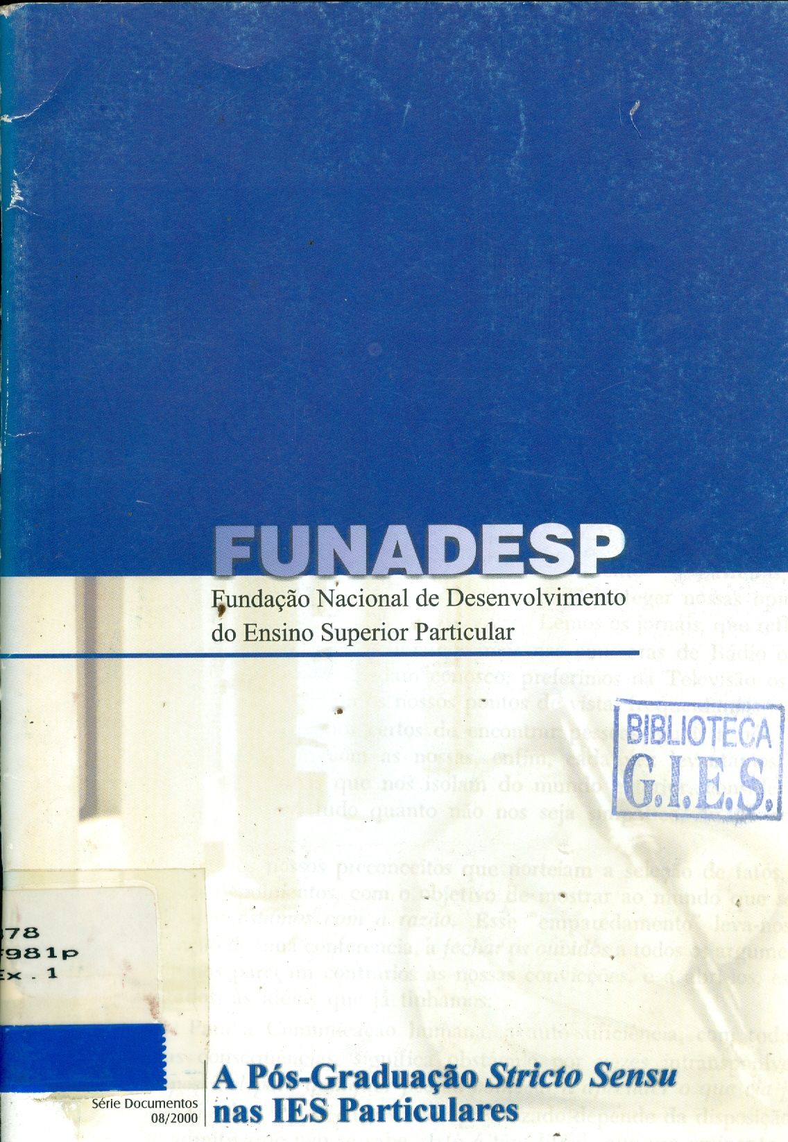 A PÓS-GRADUAÇÃO STRICTO SENSU NAS IES PARTICULARES