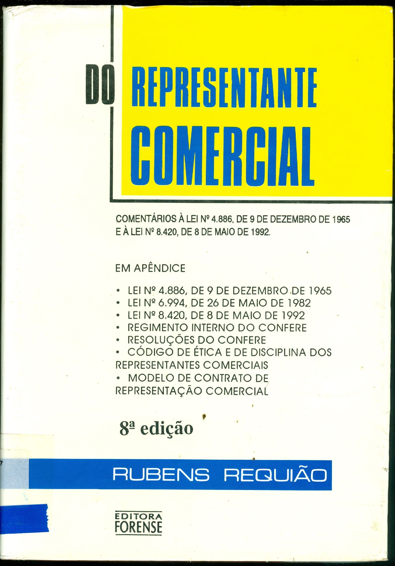 DO REPRESENTANTE COMERCIAL 