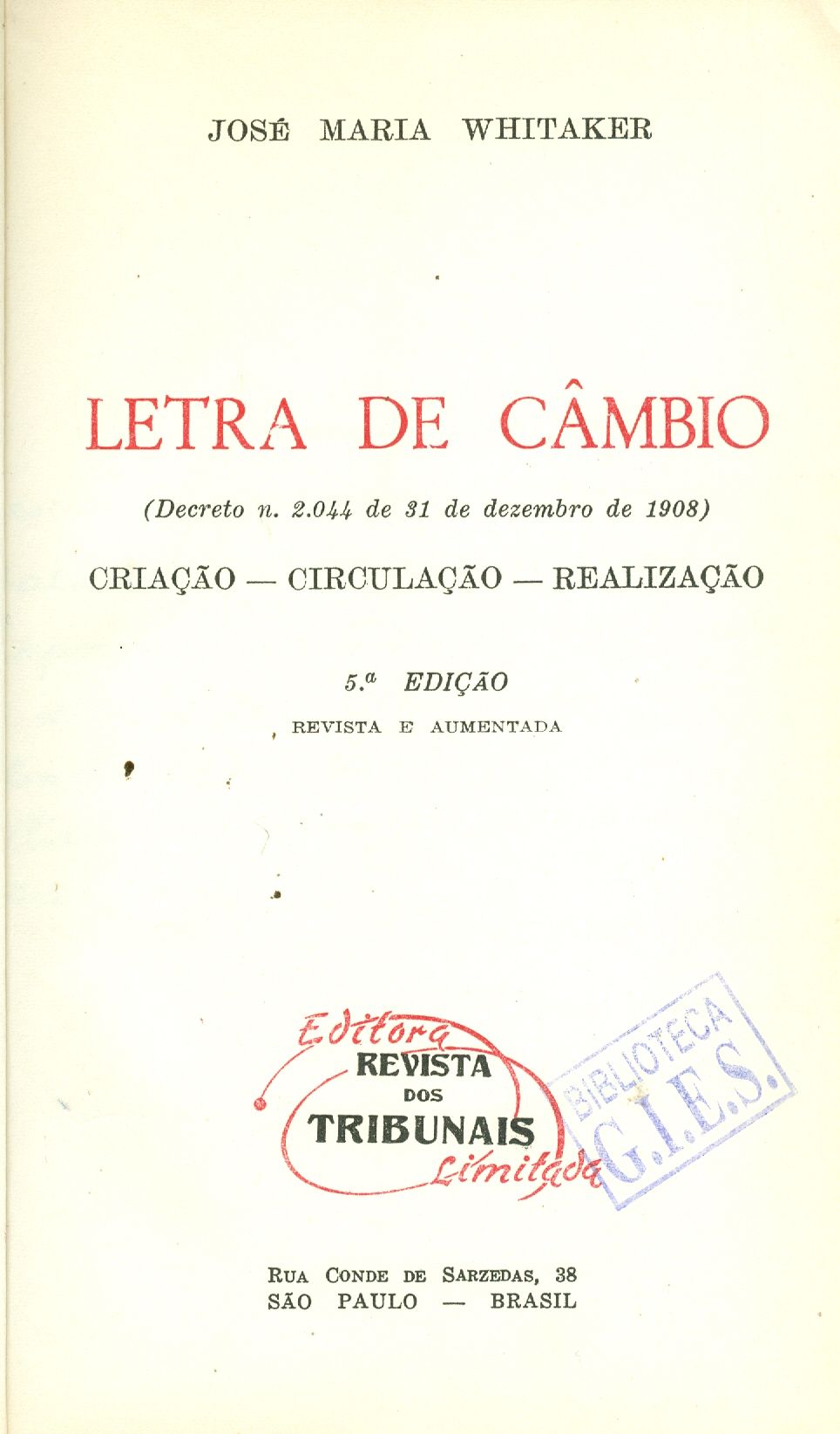 LETRA DE CÂMBIO 