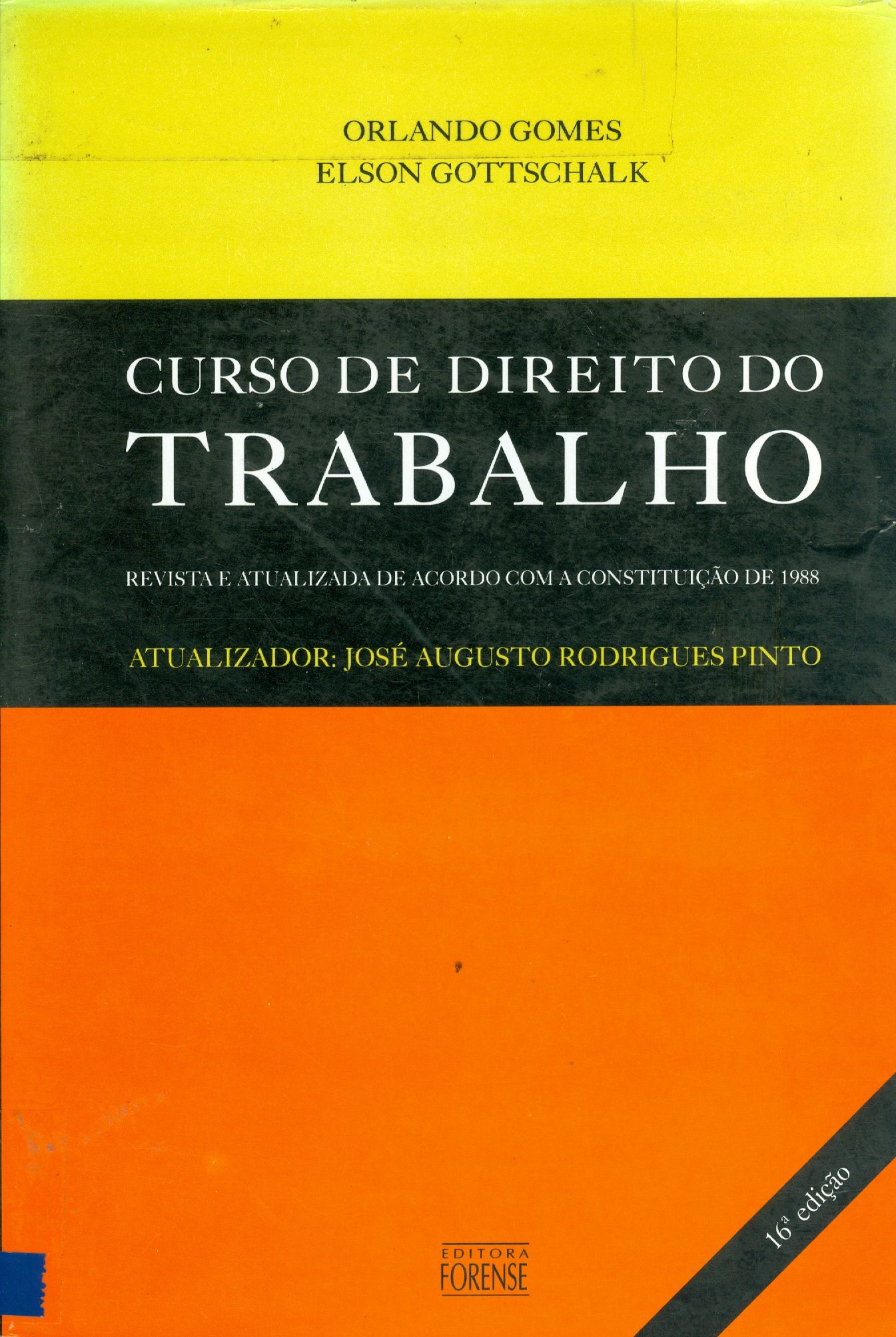 CURSO DE DIREITO DO TRABALHO 