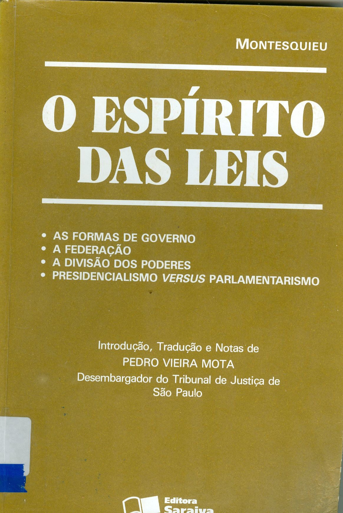 O ESPÍRITO DAS LEIS 