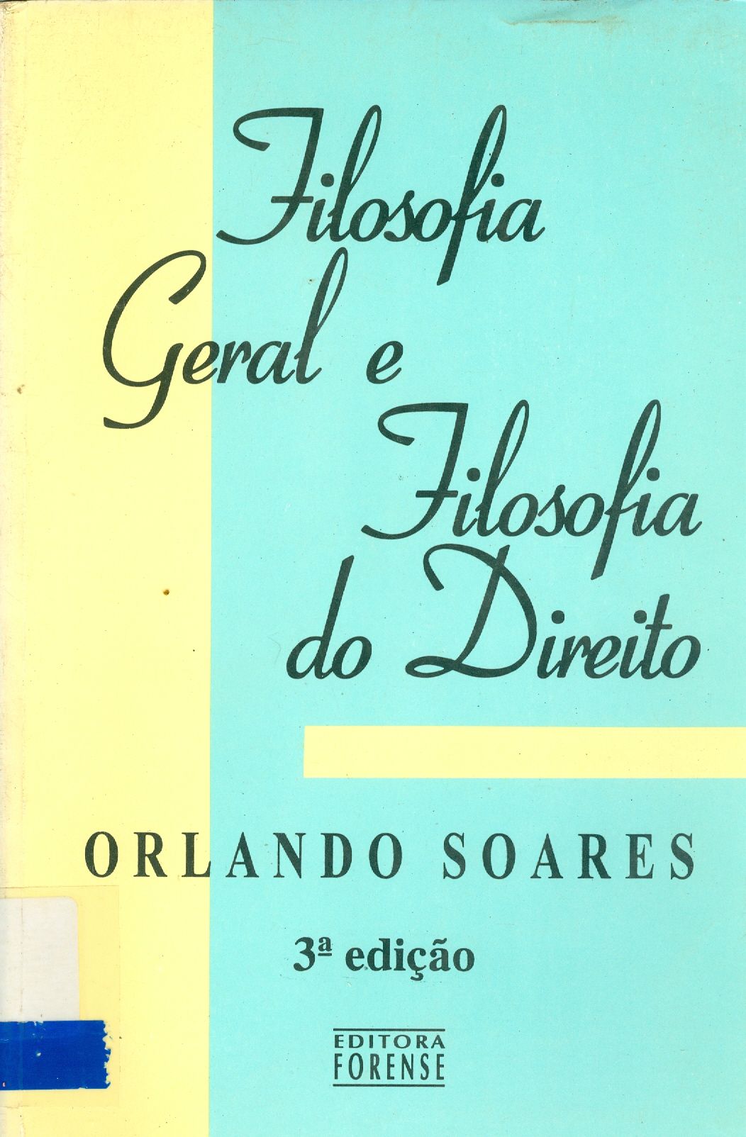 FILOSOFIA GERAL E FILOSOFIA DO DIREITO 