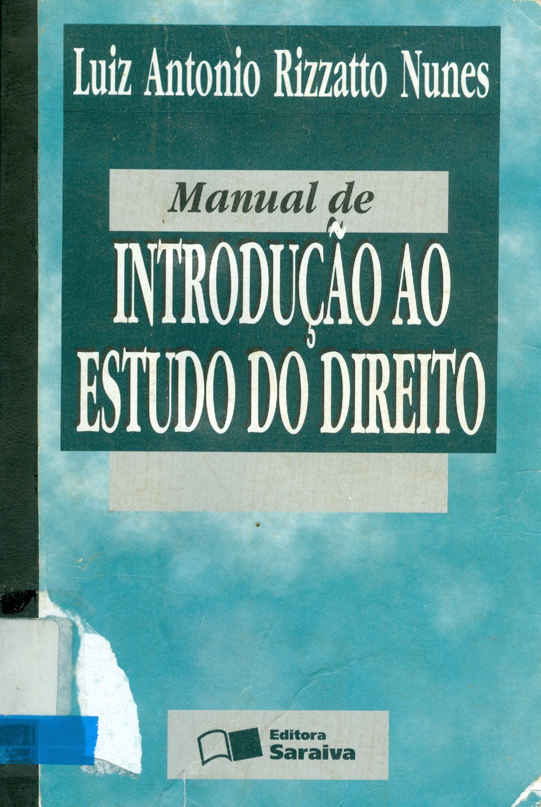 MANUAL DE INTRODUÇÃO AO ESTUDO DE DIREITO 
