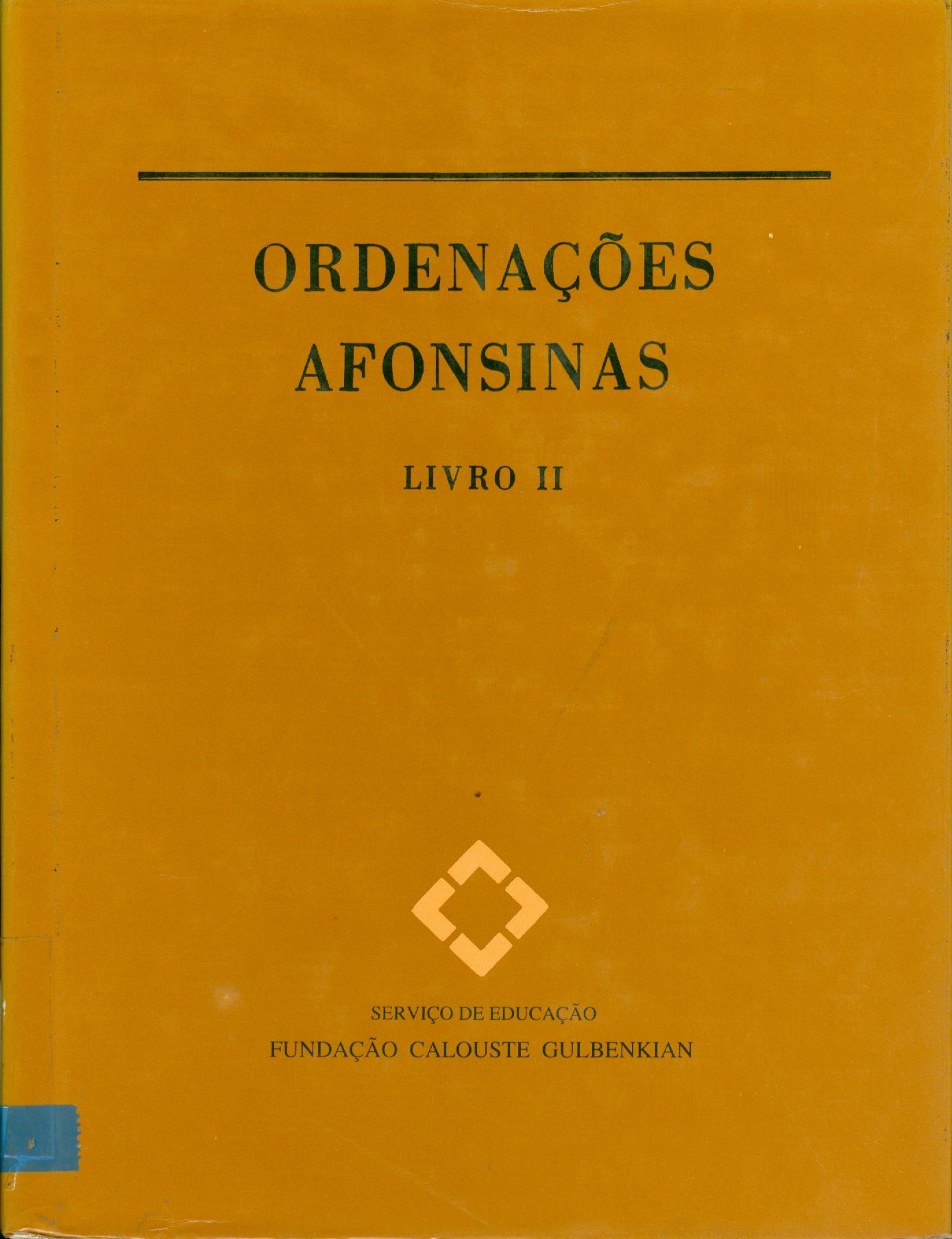 ORDENAÇÕES AFONSINAS - LIVRO 2 