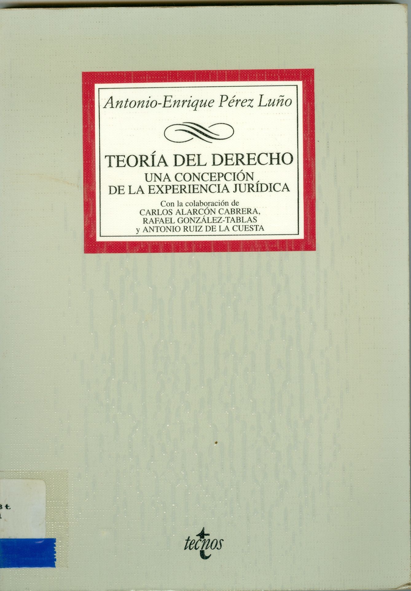 TEORIA DEL DERECHO: UNA CONCEPCION DE LA EXPERIENCIA JURÍDICA