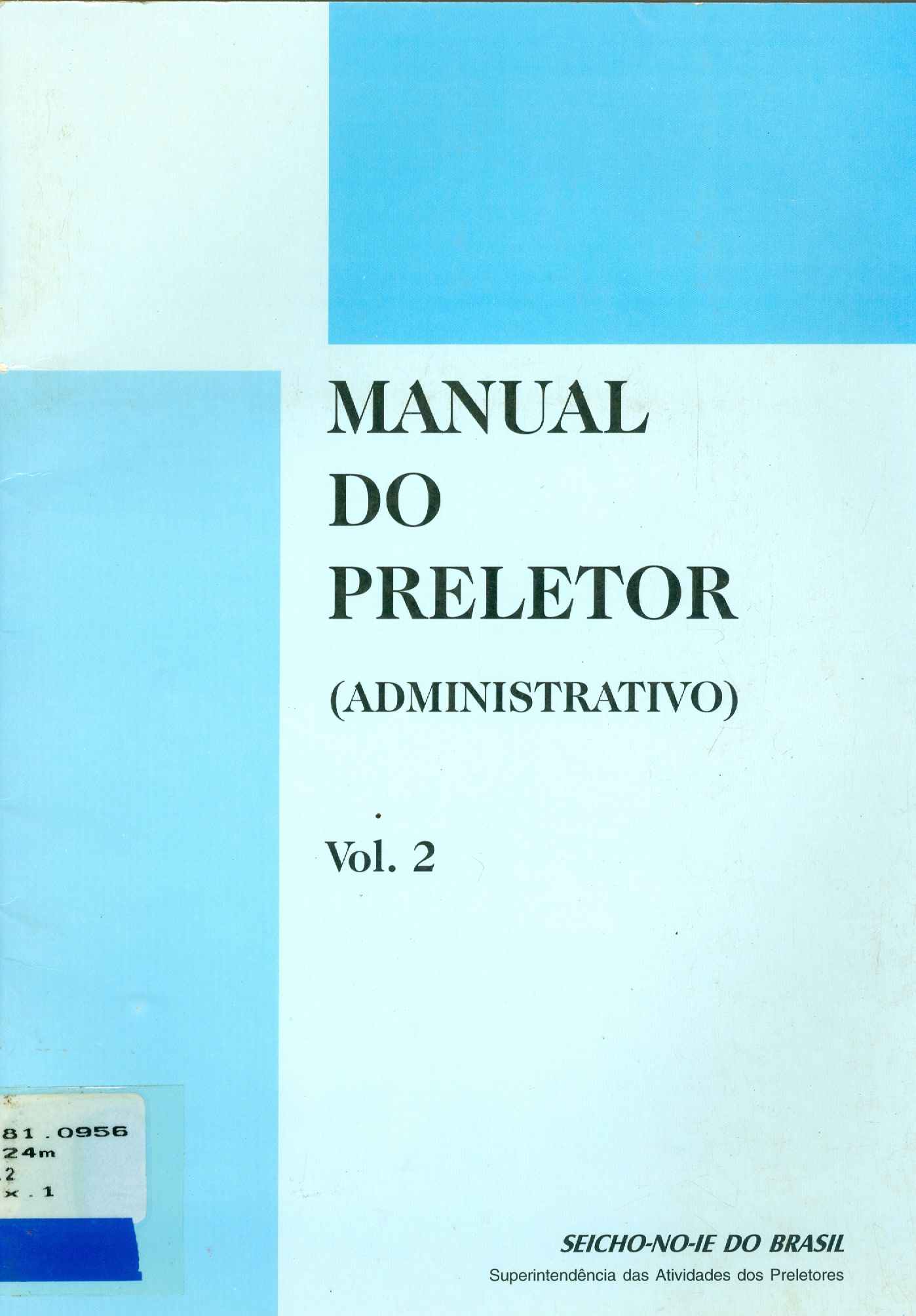 MANUAL DO PRELETOR(ADMINISTRATIVO) - V. 2