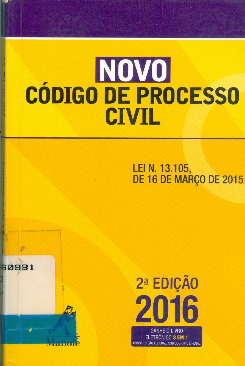 NOVO CÓDIGO DE PROCESSO CIVIL