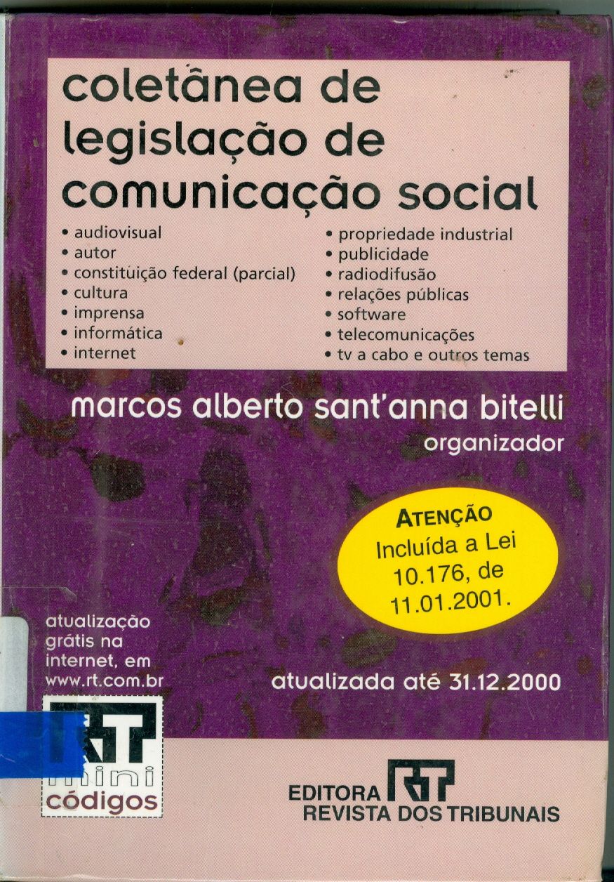 COLETÂNEA DE LEGISLAÇÃO DE COMUNICAÇÃO SOCIAL, CONSTITUIÇÃO FEDERAL