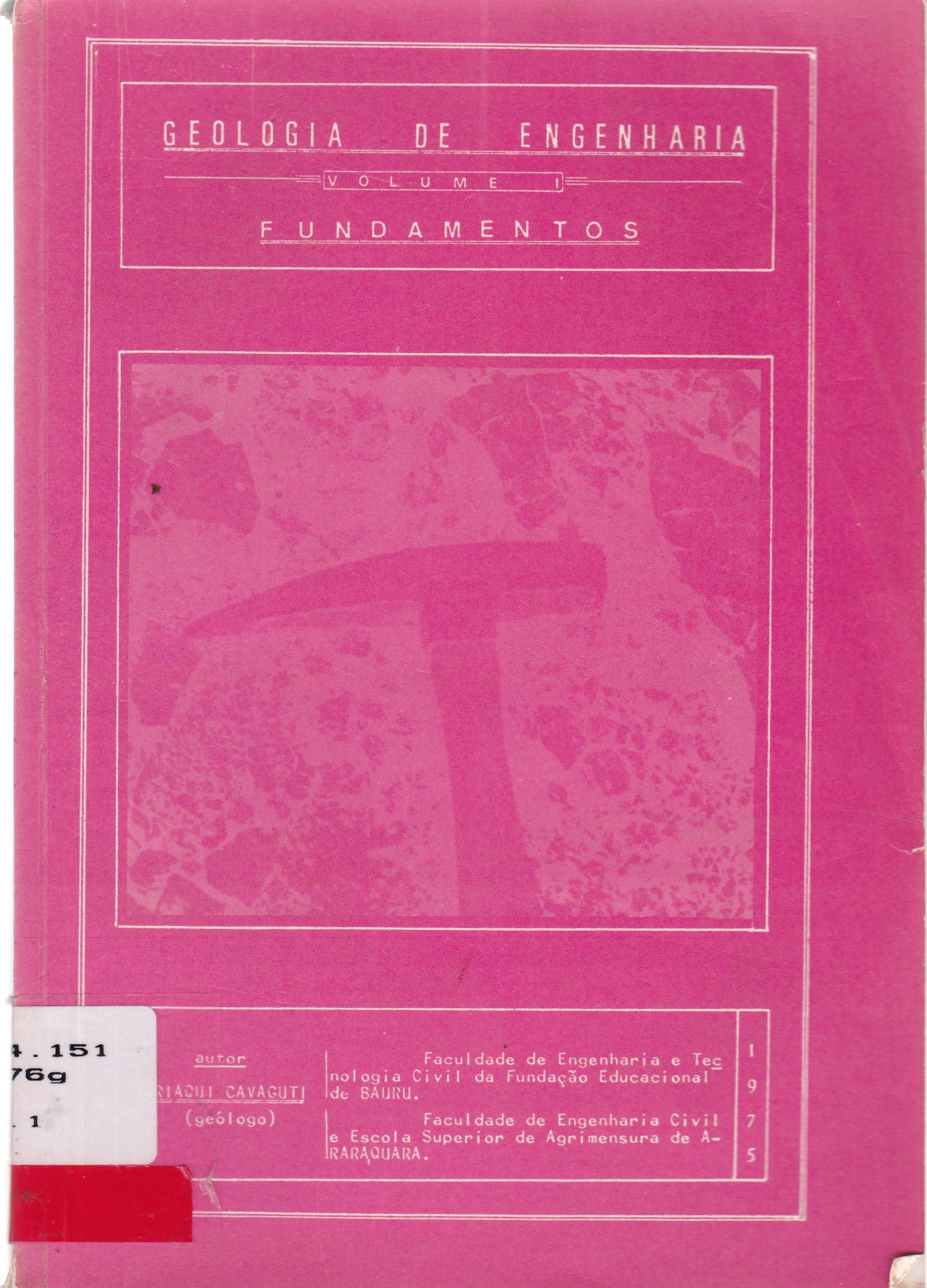 GEOLOGIA DE ENGENHARIA: FUNDAMENTOS - V. 1
