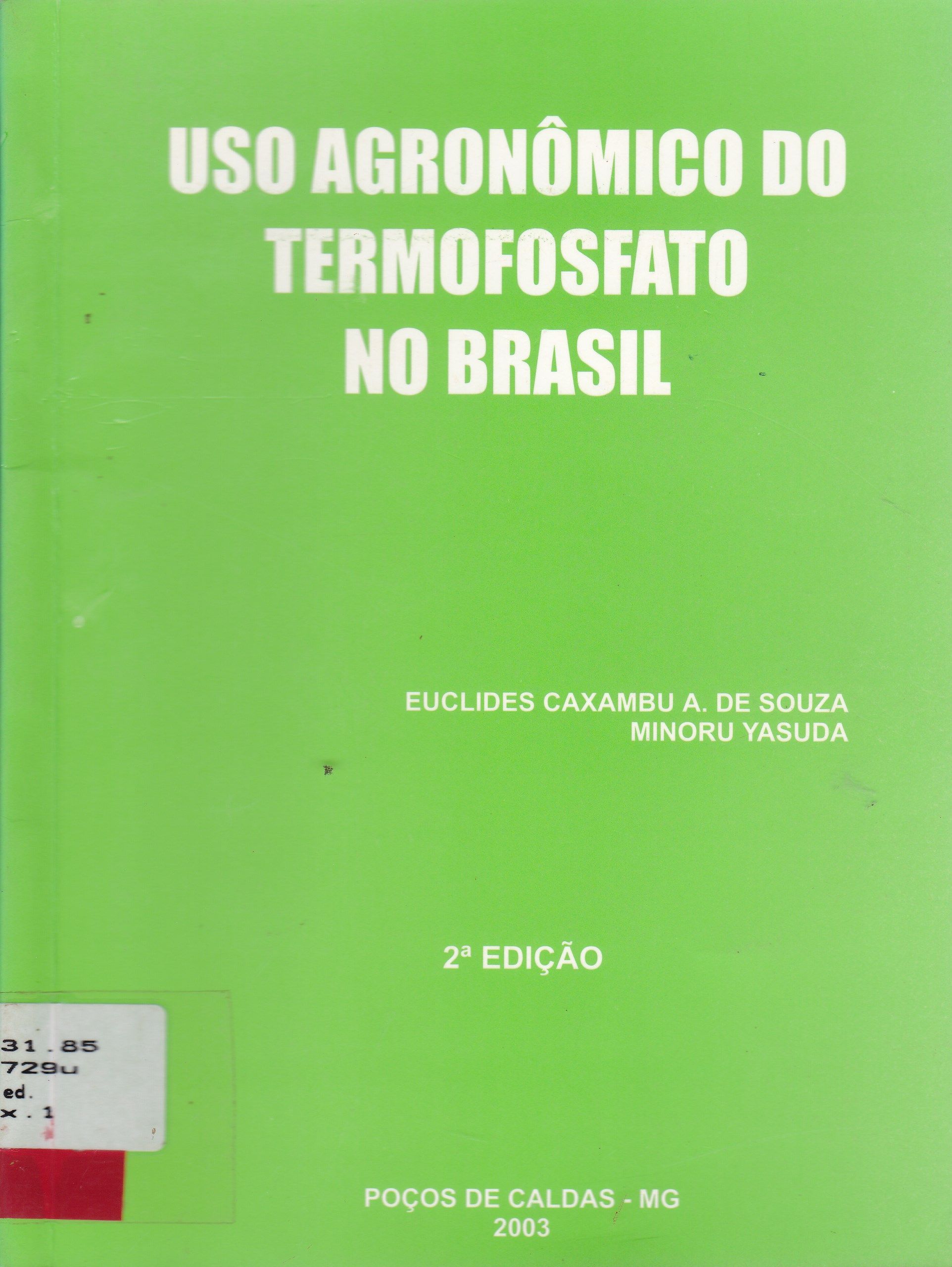 USO AGRONÔMICO DO TERMOFOSFATO NO BRASIL