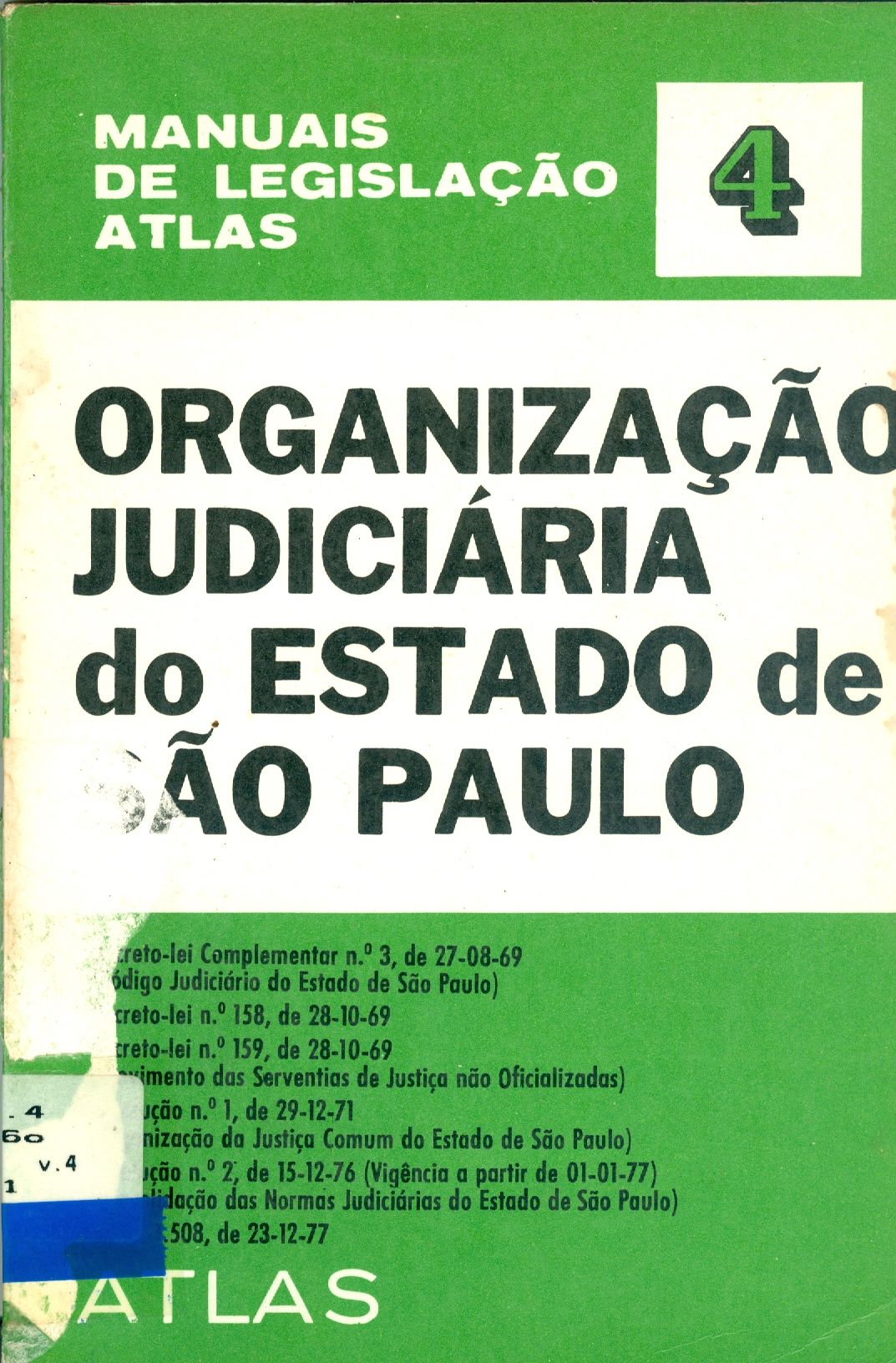 ORGANIZAÇÃO JUDICIÁRIA DO ESTADO DE SÃO PAULO