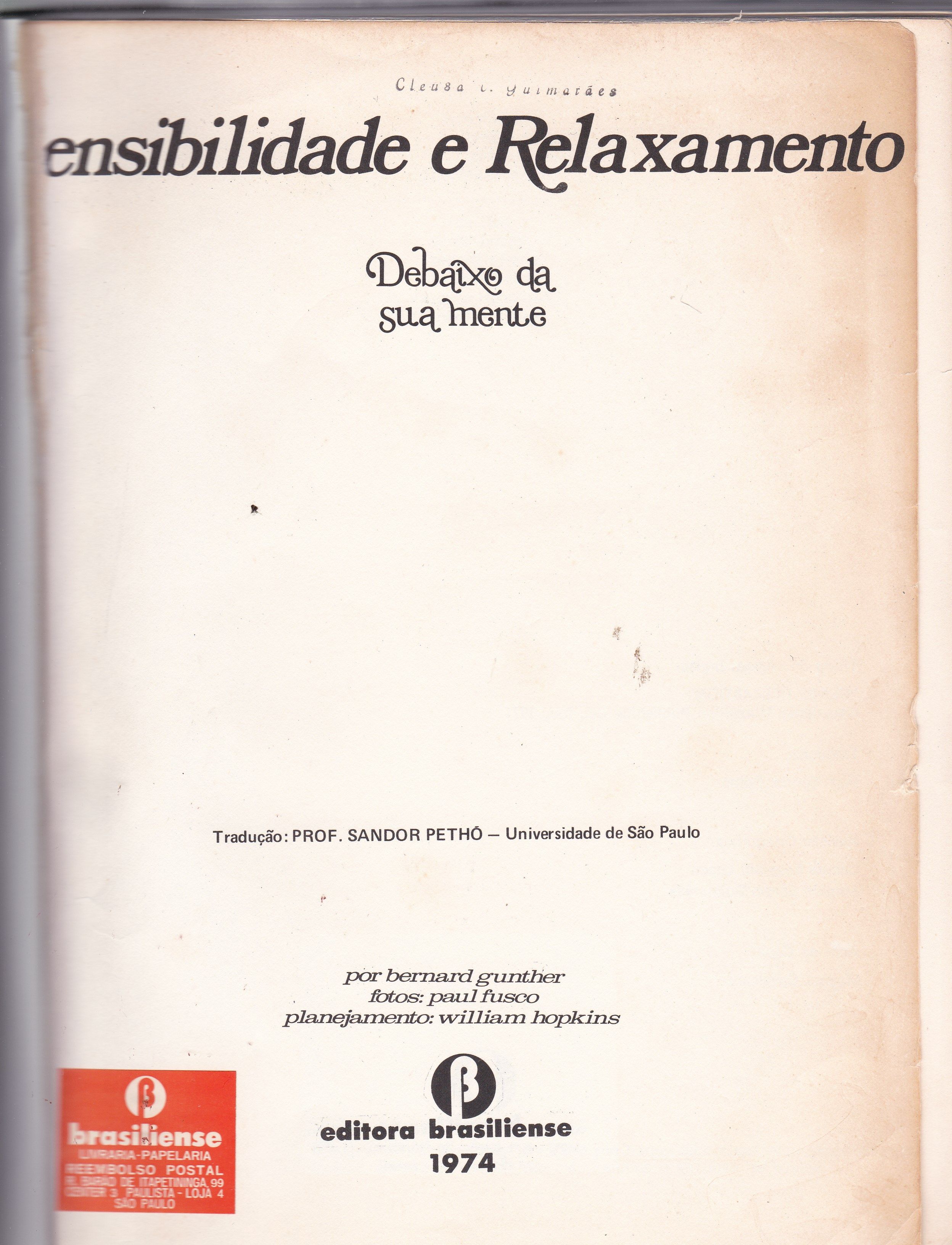 SENSIBILIDADE E RELAXAMENTO