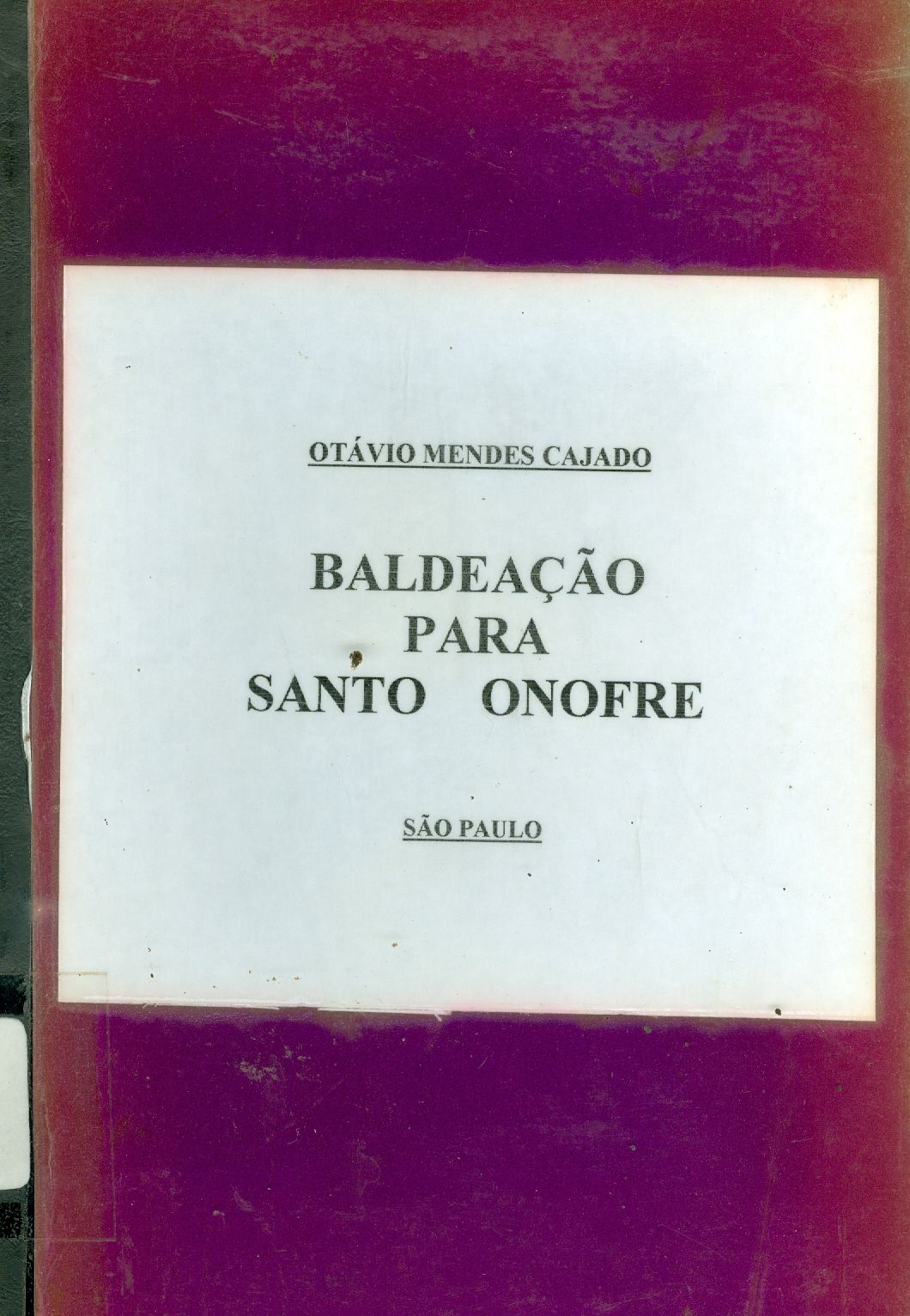 BALDEAÇÃO PARA SANTO ONOFRE