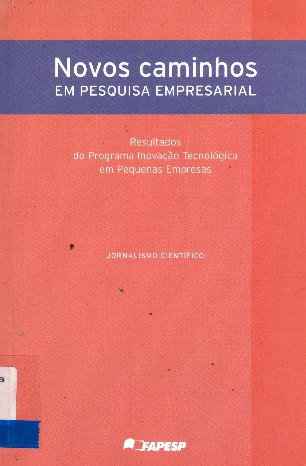 NOVOS CAMINHOS EM PESQUISA EMPRESARIAL: RESULTADOS DO PROGRAMA INOVAÇÃO TECNOLÓGICA EM PEQUENAS EMPRESAS