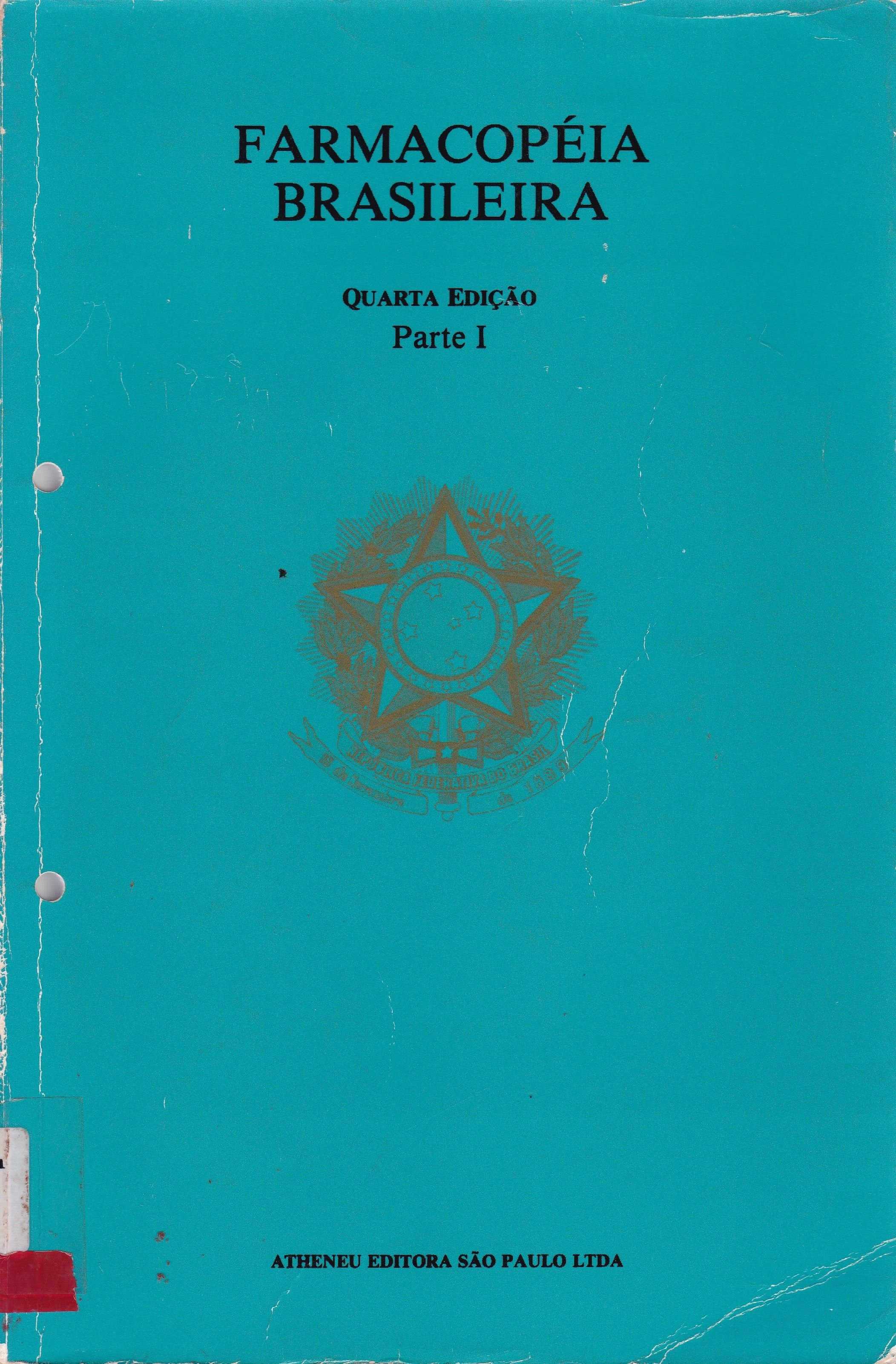 FARMACOPÉIA BRASILEIRA: PARTE I