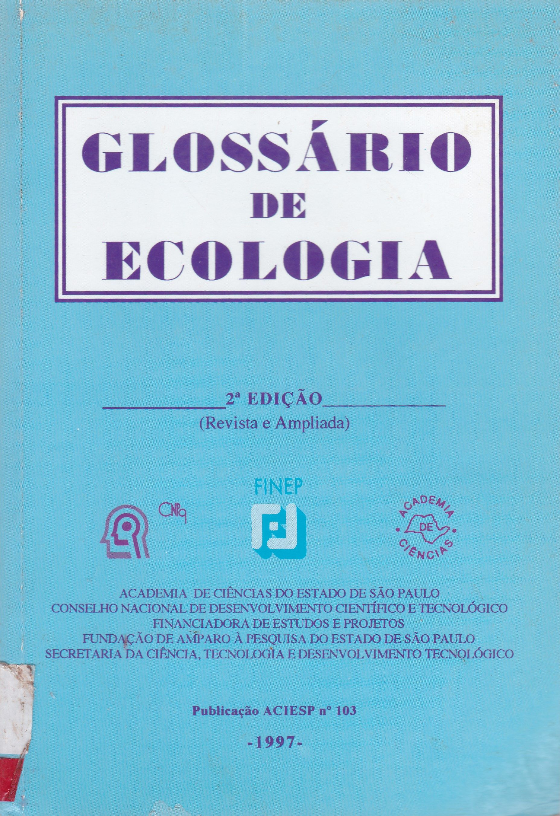GLOSSÁRIO DE ECOLOGIA