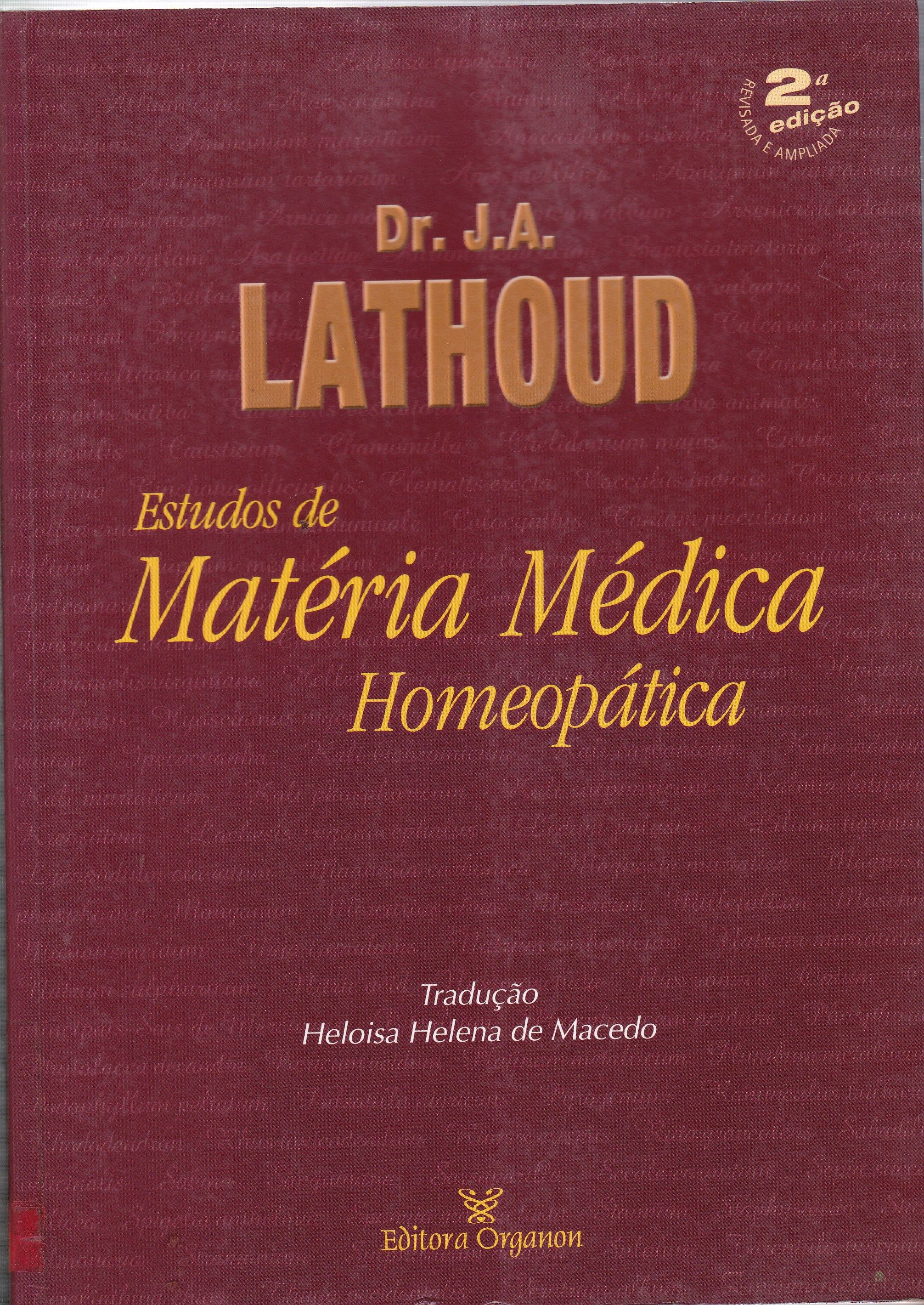 ESTUDOS DE MATÉRIA MÉDICA HOMEOPÁTICA