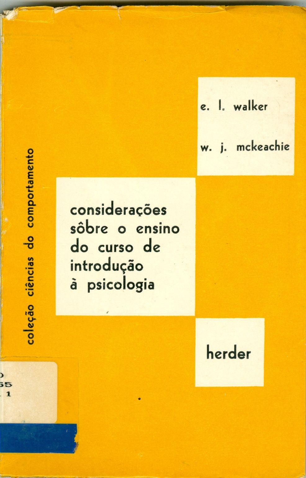 CONSIDERAÇÕES SOBRE O ENSINO DO CURSO DE INTRODUÇÃO A PSICOLOGIA