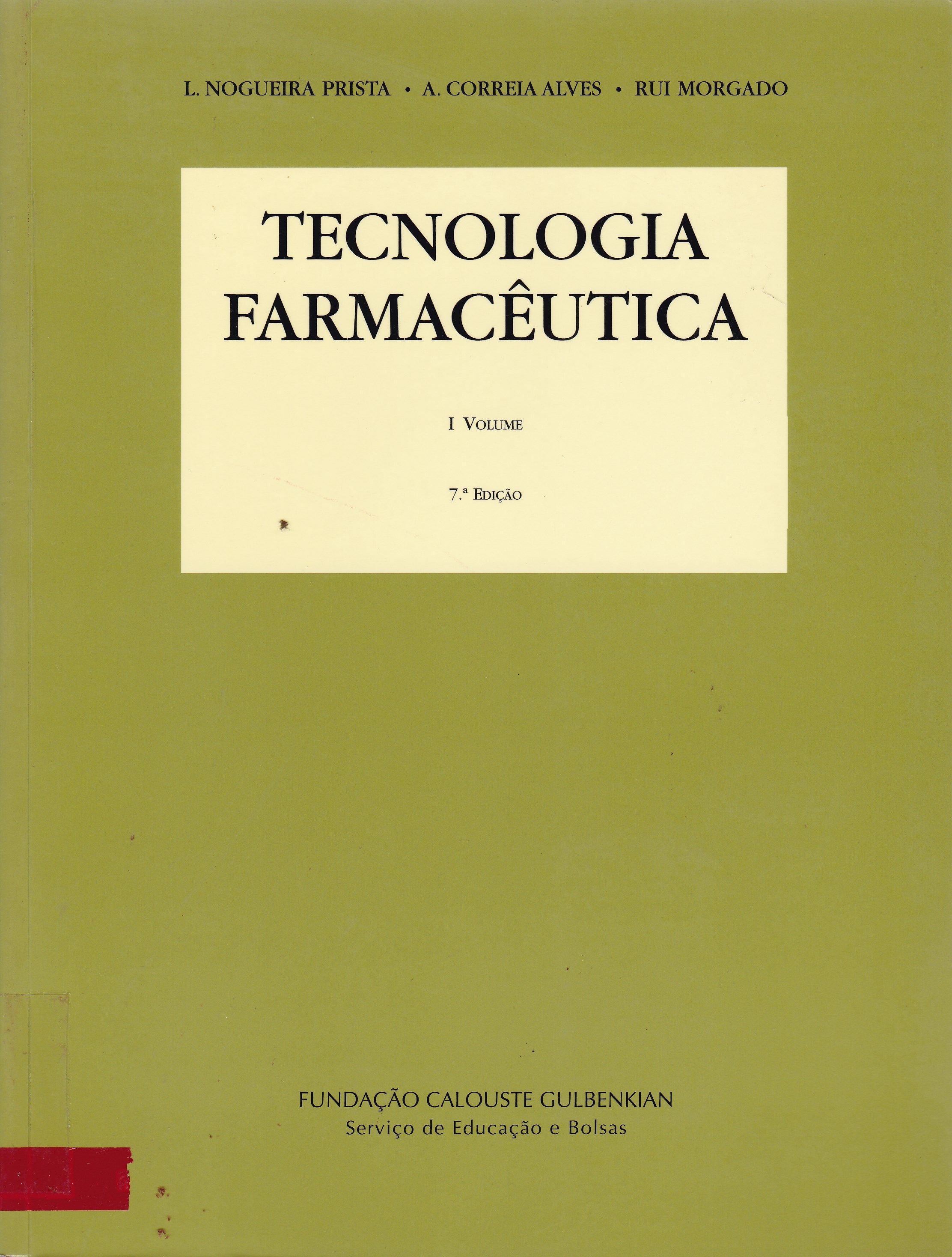 TECNOLOGIA FARMACÊUTICA V.1
