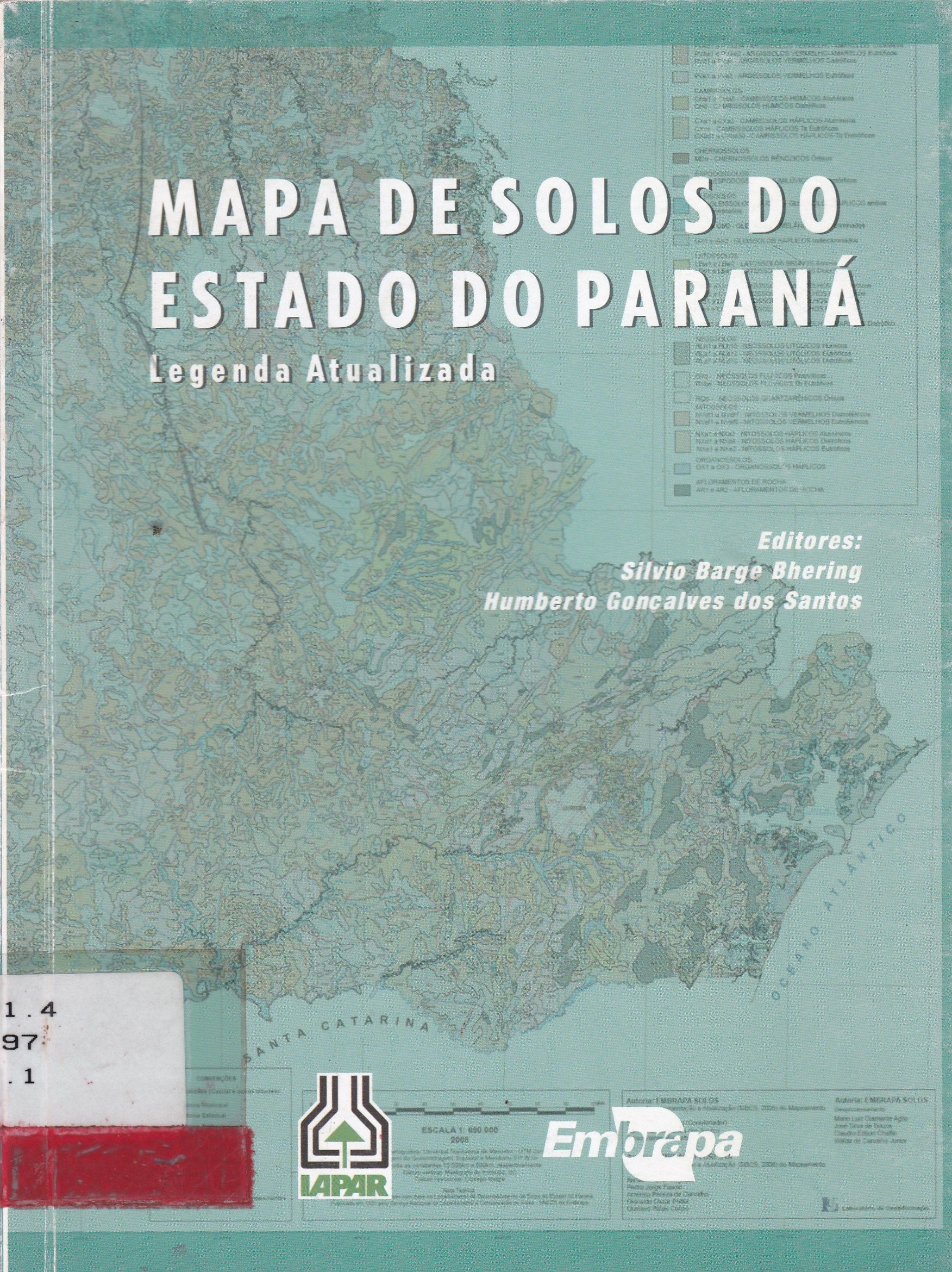 MAPA DE SOLOS DO ESTADO DO PARANÁ