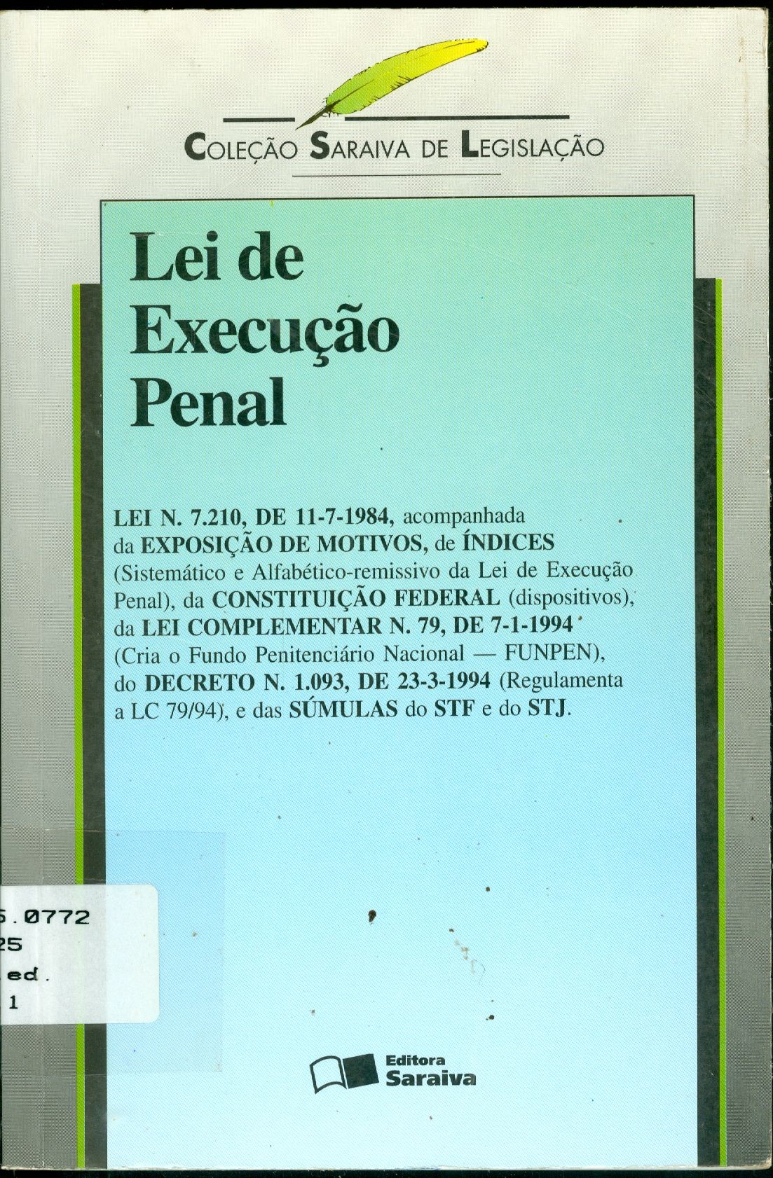 LEI DE EXECUÇÃO PENAL