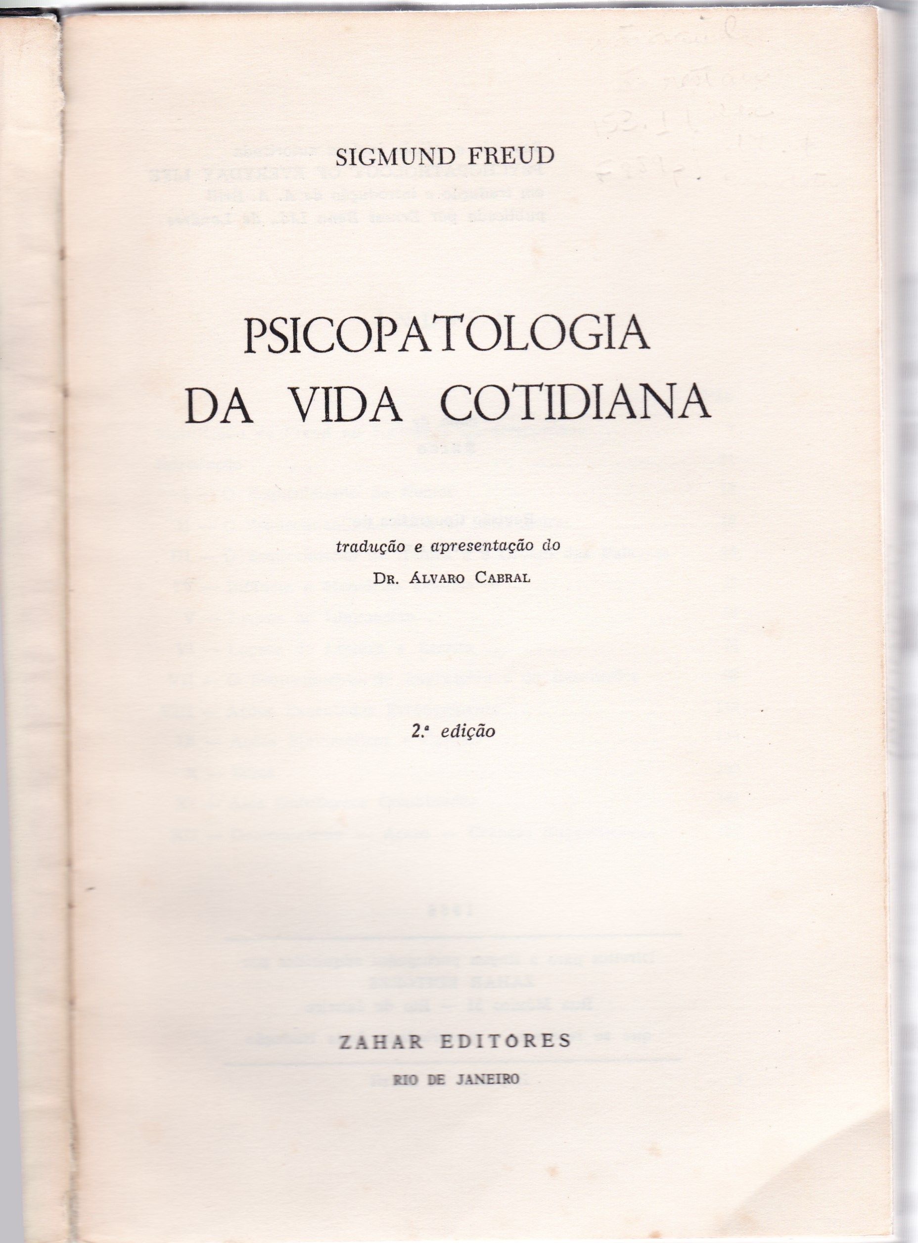 PSICOPATOLOGIA DA VIDA COTIDIANA