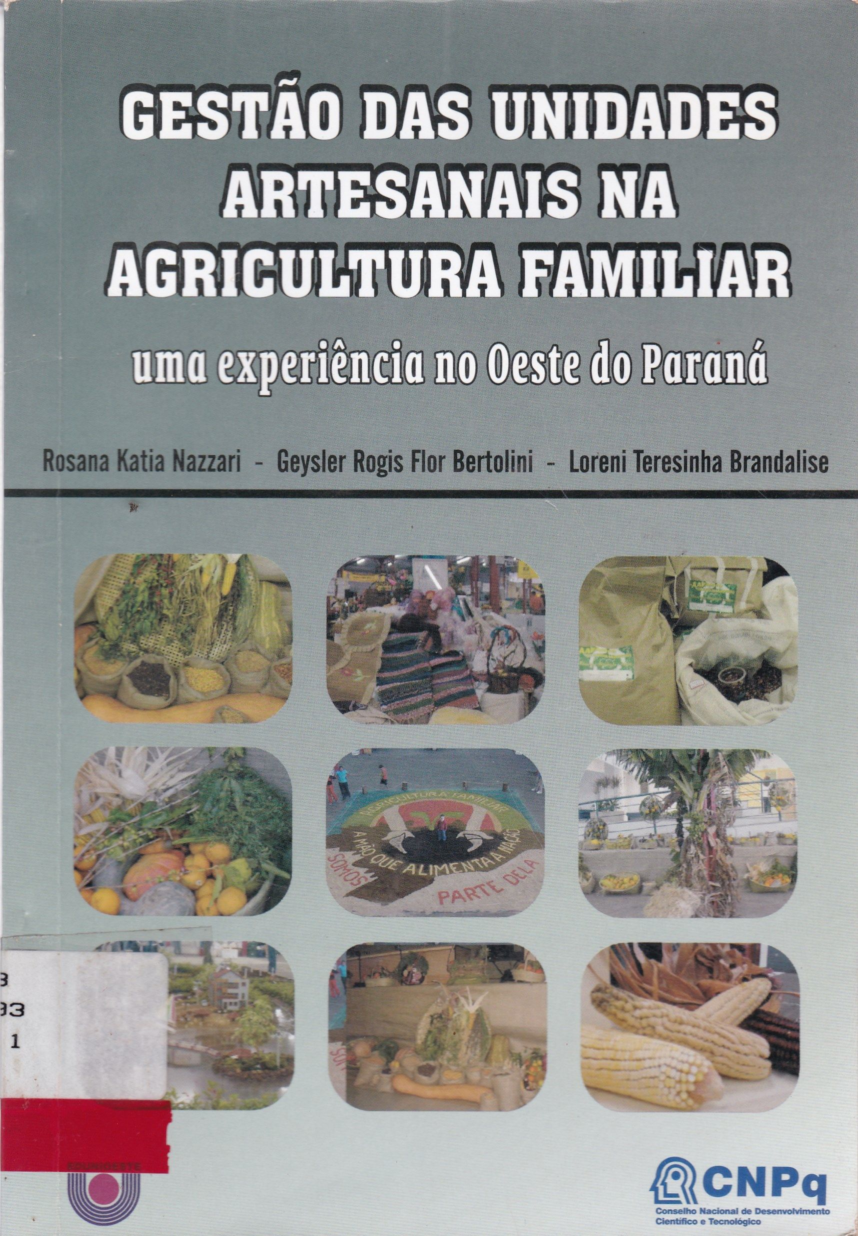 GESTÃO DAS UNIDADES ARTESANAIS NA AGRICULTURA FAMILIAR: UMA EXPERIÊNCIA NO OESTE DO PARANÁ