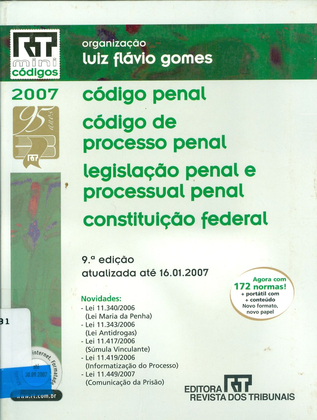 CÓDIGO PENAL, CÓDIGO DE PROCESSO PENAL, LEGISLAÇÃO PENAL E PROCESSUAL PENAL, CONSTITUIÇÃO FEDERAL