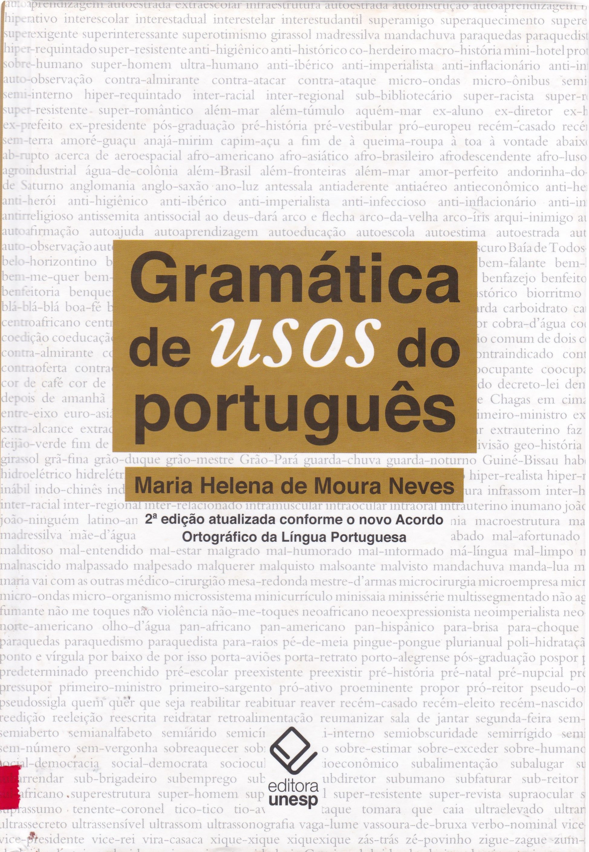 GRAMÁTICA DE USOS DO PORTUGUÊS