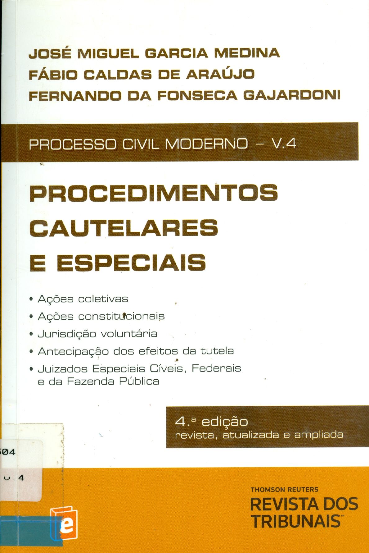 PROCEDIMENTOS CAUTELARES E ESPECIAIS