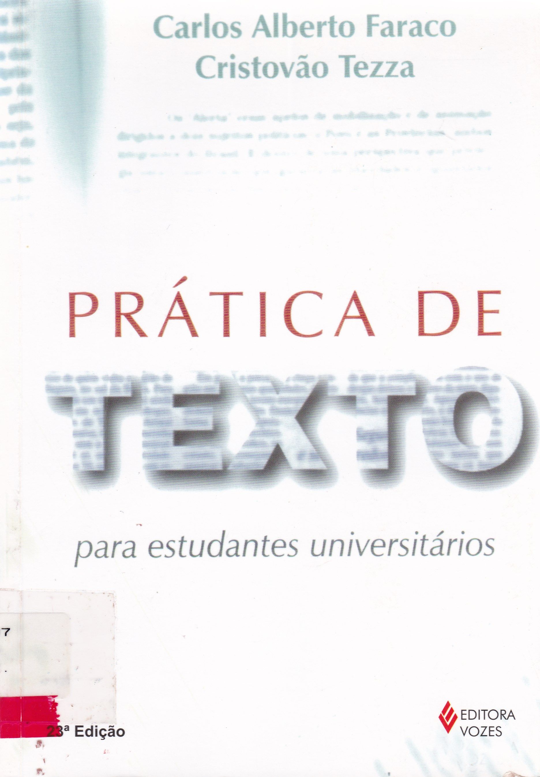 PRÁTICA DE TEXTO PARA ESTUDANTES UNIVERSITÁRIOS 