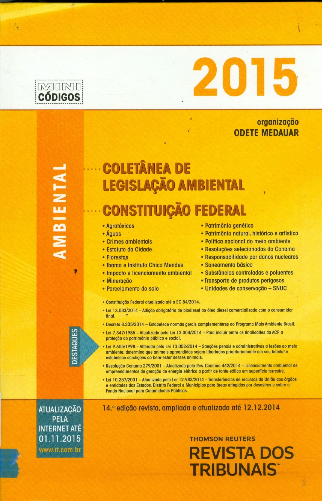COLETÂNEA DE LEGISLAÇÃO AMBIENTAL: CONSTITUIÇÃO FEDERAL 