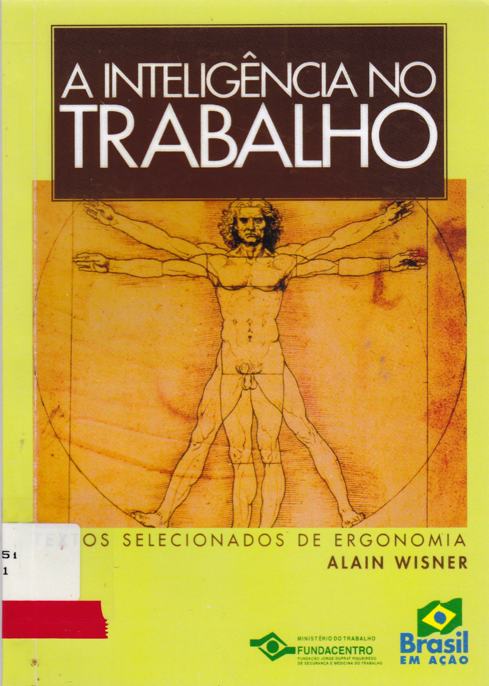 INTELIGÊNCIA NO TRABALHO, A: TEXTOS SELECIONADOS DE ERGONOMIA