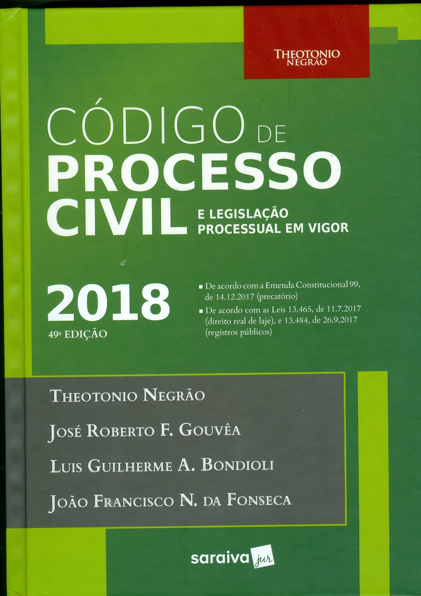 CÓDIGO DE PROCESSO CIVIL E LEGISLAÇÃO PROCESSUAL EM VIGOR