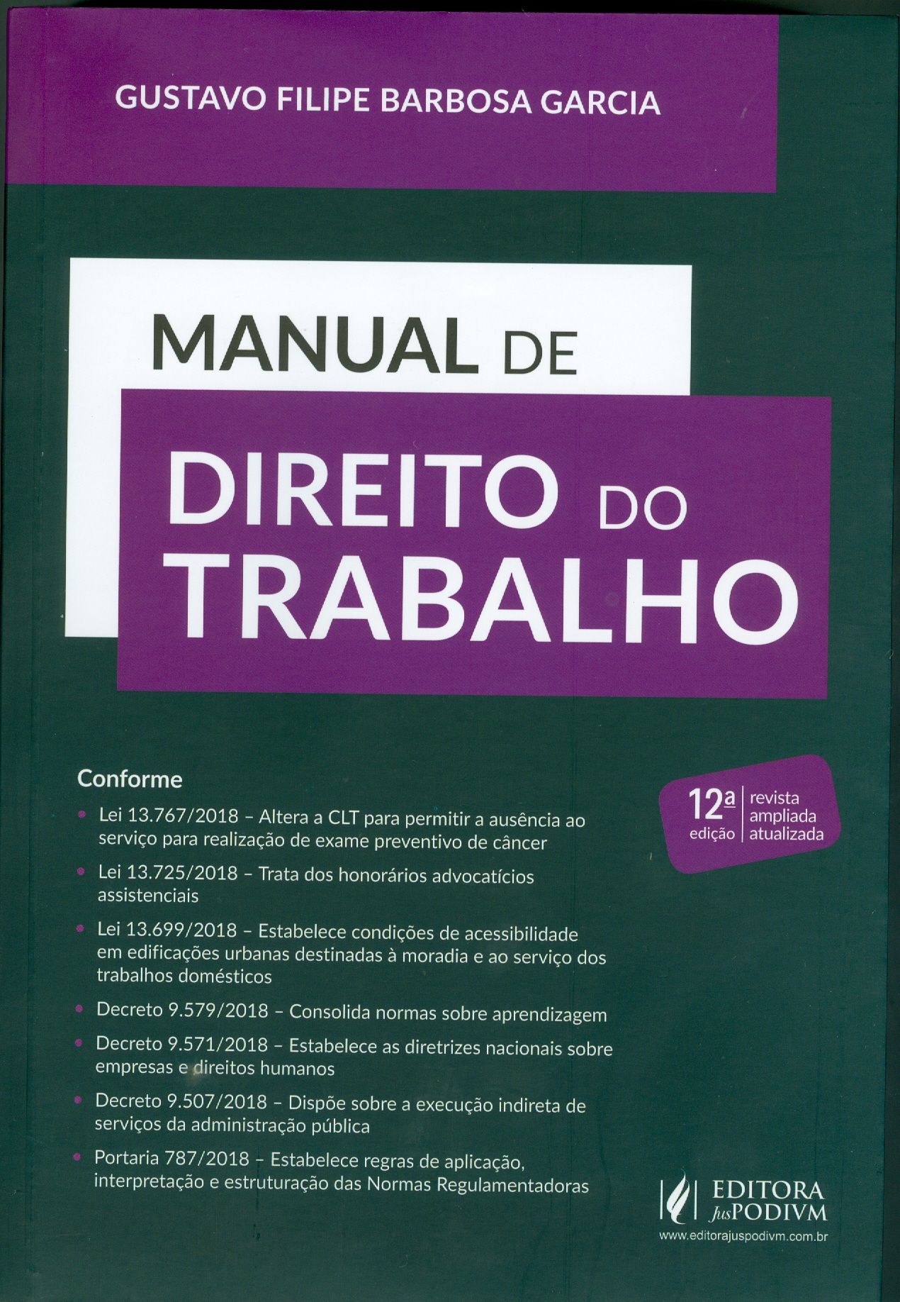 MANUAL DE DIREITO DO TRABALHO