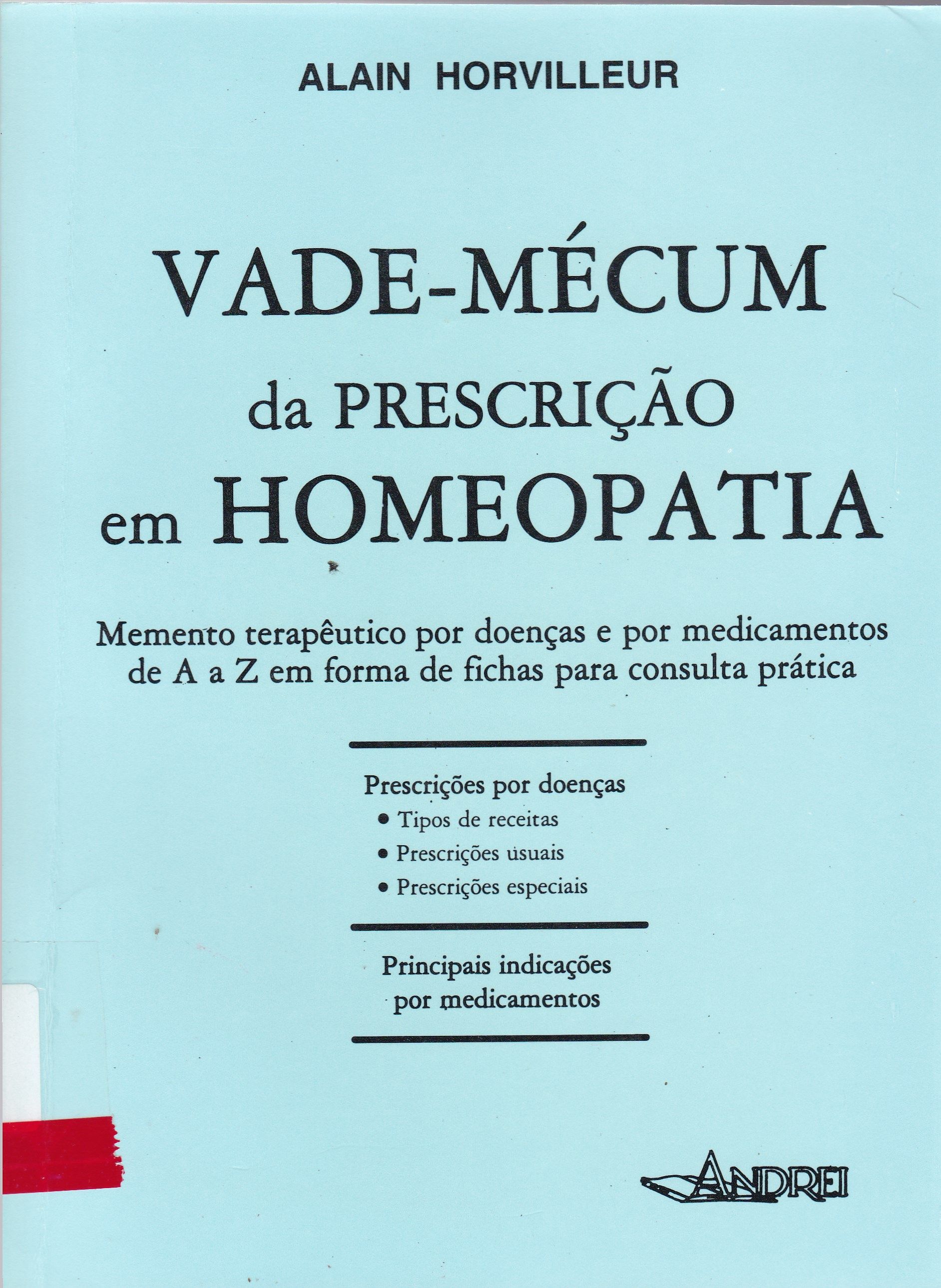 VADE-MÉCUM DA PRESCRIÇÃO EM HOMEOPATIA