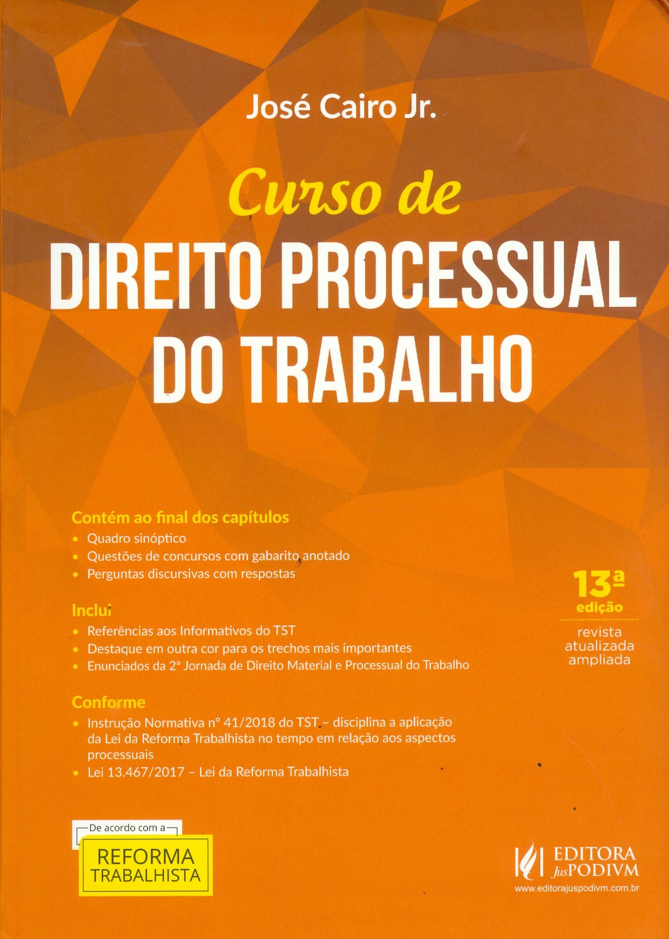 CURSO DE DIREITO PROCESSUAL DO TRABALHO