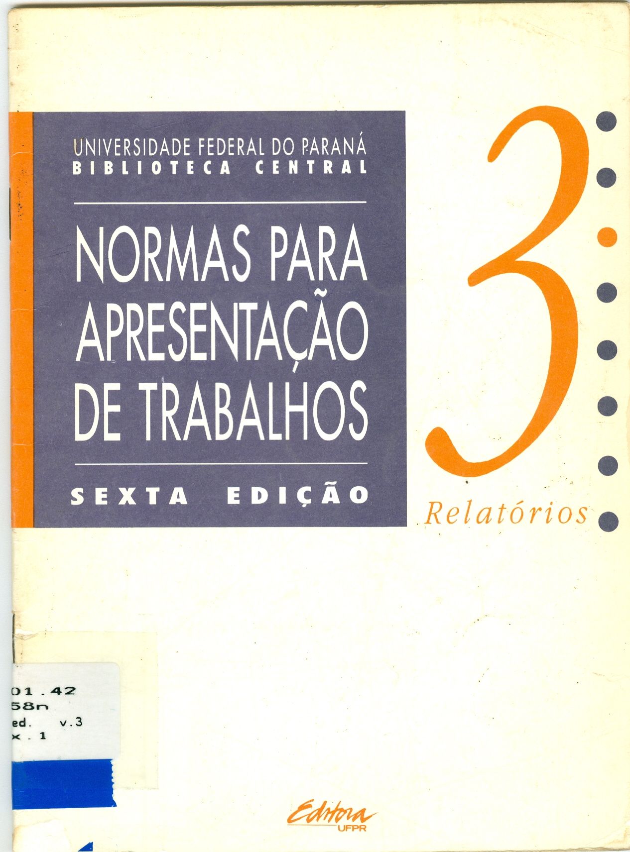 NORMAS PARA APRESENTAÇÃO DE TRABALHOS: RELATÓRIOS