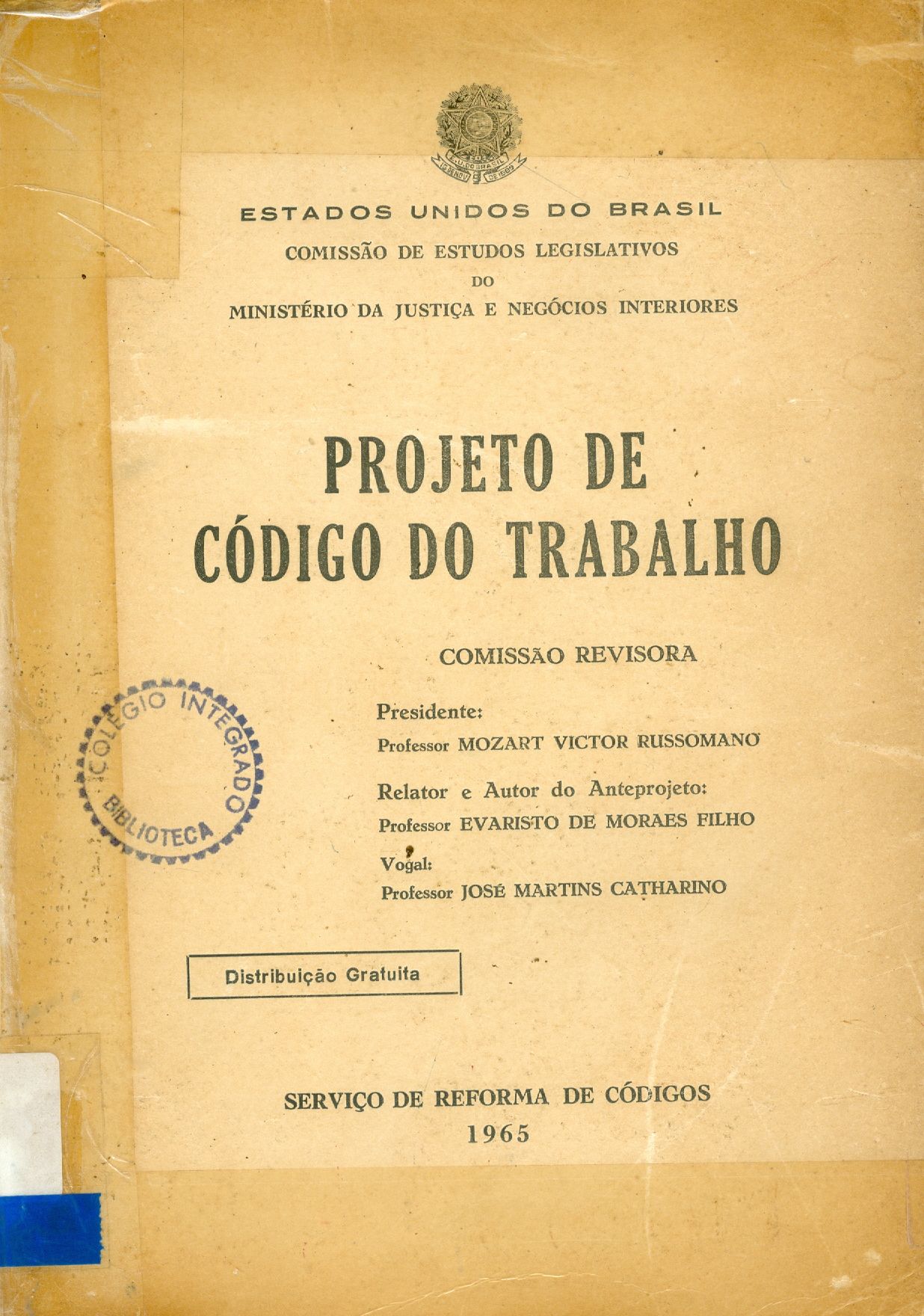 PROJETO DE CÓDIGO DO TRABALHO