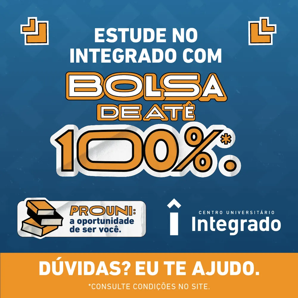 Integrado oferta bolsas pelo ProUni no segundo semestre de 2026 Integrado oferta bolsas pelo ProUni no segundo semestre de 2026